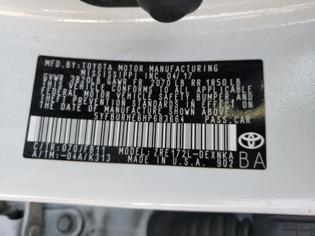 Photo 10 from auction – 2017 TOYOTA COROLLA L with VIN 5YFBURHE6HP683664