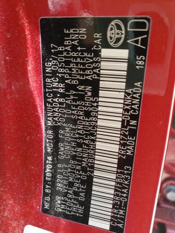 Photo 10 from auction – 2018 TOYOTA COROLLA L with VIN 2T1BURHEXJC989045