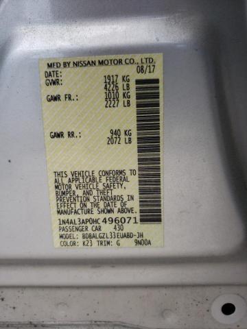 Photo 10 from auction – 2017 NISSAN ALTIMA 2.5 with VIN 1N4AL3AP0HC496071