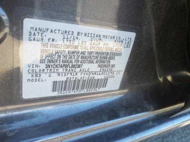 Photo 10 from auction – 2015 NISSAN VERSA S with VIN 3N1CN7AP0FL882367