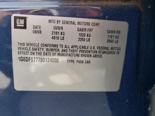 Photo 10 from auction – 2009 CADILLAC CTS with VIN 1G6DF577790124086