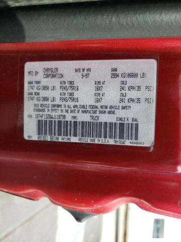 Photo 10 from auction – 1998 DODGE RAM 1500 with VIN 1B7HF13Z6WJ119739