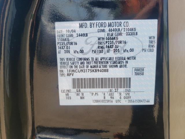 Photo 10 from auction – 2005 FORD ESCAPE XLT with VIN 1FMCU93175KB94088