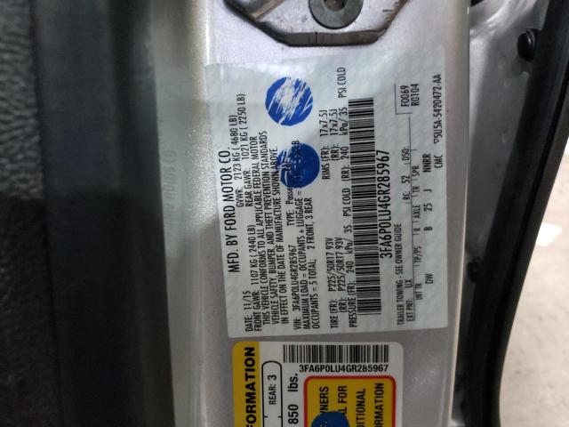 Photo 10 from auction – 2016 FORD FUSION SE with VIN 3FA6P0LU4GR285967