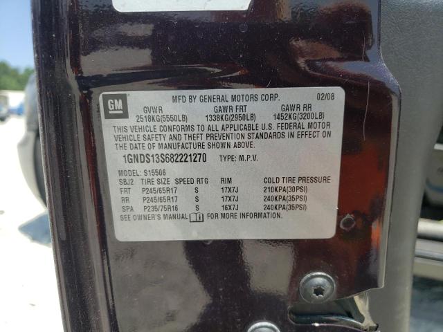 Photo 10 from auction – 2008 CHEVROLET TRAILBLAZE with VIN 1GNDS13S682221270