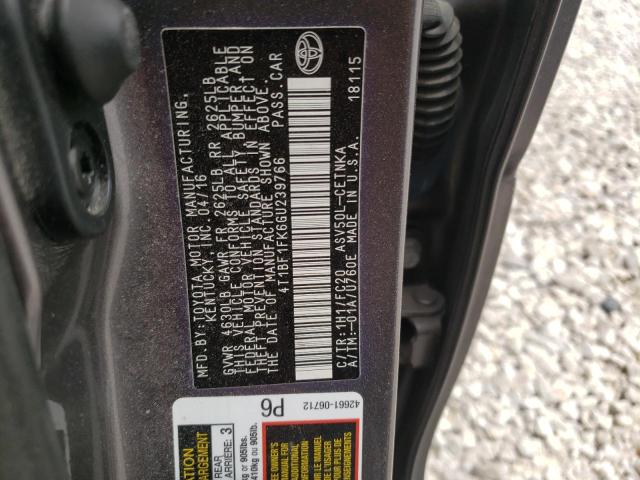 Photo 10 from auction – 2016 TOYOTA CAMRY LE with VIN 4T1BF1FK6GU239766