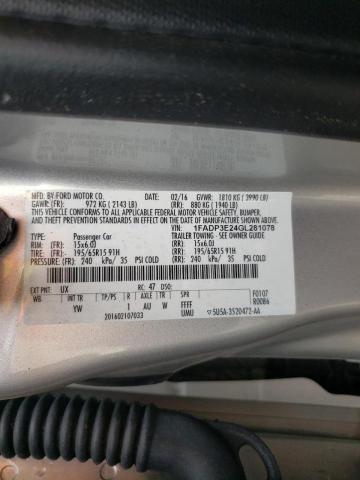 Photo 10 from auction – 2016 FORD FOCUS S with VIN 1FADP3E24GL281078