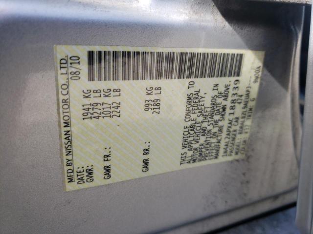 Photo 10 from auction – 2010 NISSAN ALTIMA BAS with VIN 1N4AL2APXAC188339