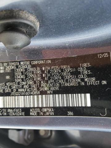 Photo 10 from auction – 2006 TOYOTA HIGHLANDER with VIN JTEGD21A160140858