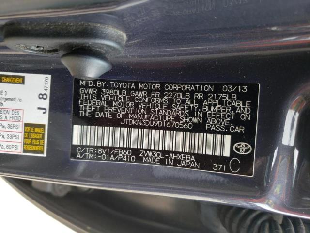 Photo 10 from auction – 2013 TOYOTA PRIUS with VIN JTDKN3DU9D1670560