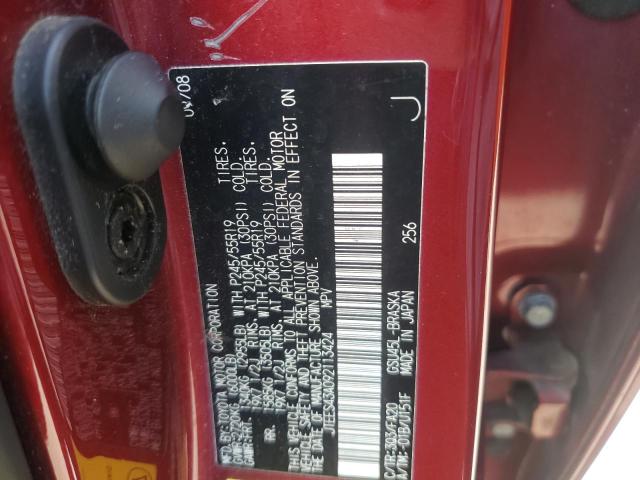 Photo 10 from auction – 2009 TOYOTA HIGHLANDER with VIN JTEES43A092113424