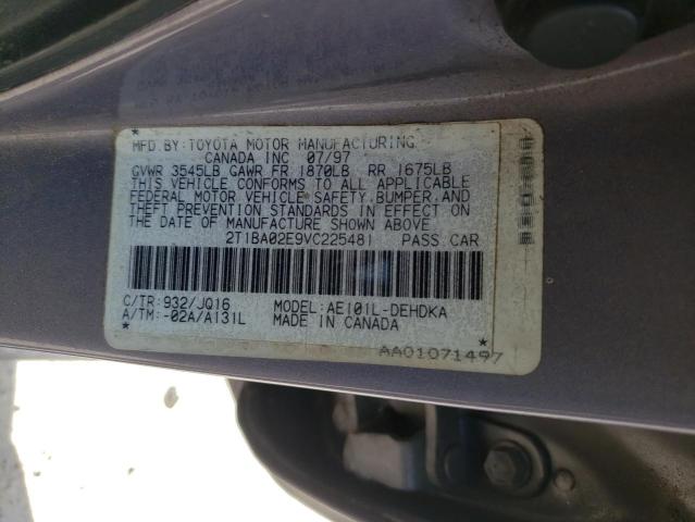 Photo 10 from auction – 1997 TOYOTA COROLLA BA with VIN 2T1BA02E9VC225481