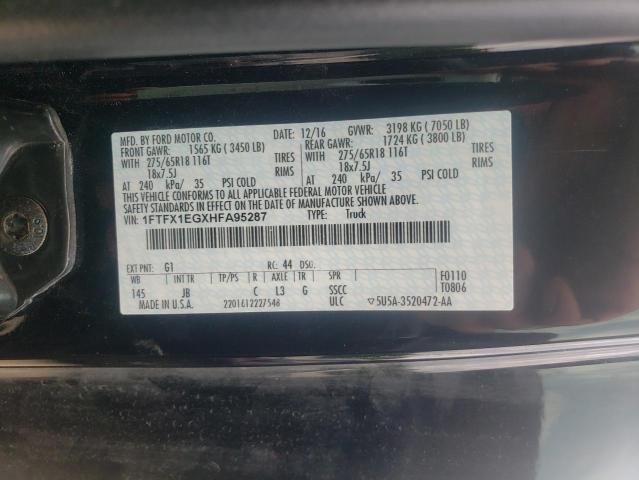Photo 10 from auction – 2017 FORD F150 SUPER with VIN 1FTFX1EGXHFA95287