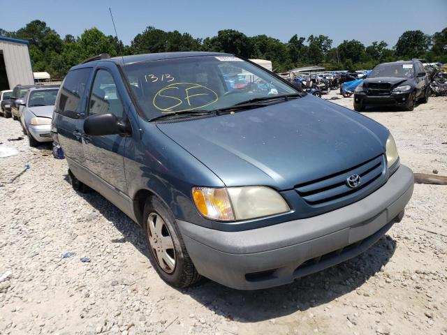 TOYOTA SIENNA CE 2002 with VIN 4T3ZF19C12U461313 - Photo from auction