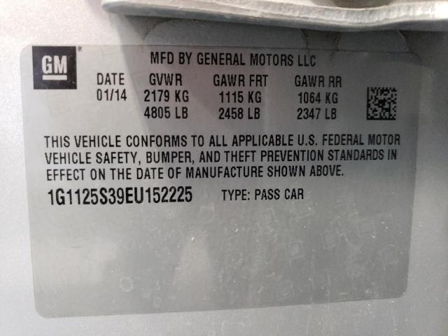 Photo 10 from auction – 2014 CHEVROLET IMPALA LT with VIN 1G1125S39EU152225