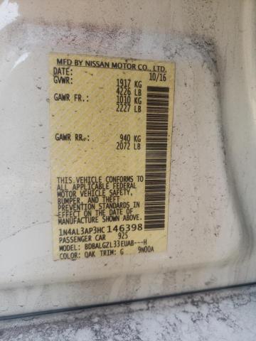 Photo 10 from auction – 2017 NISSAN ALTIMA 2.5 with VIN 1N4AL3AP3HC146398