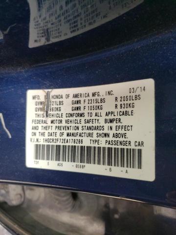 Photo 10 from auction – 2014 HONDA ACCORD EX with VIN 1HGCR2F72EA178286