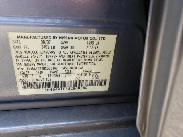 Photo 10 from auction – 2008 NISSAN MAXIMA SE with VIN 1N4BA41E38C800380