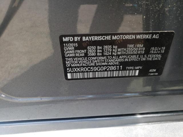 Photo 10 from auction – 2016 BMW X5 XDRIVE3 with VIN 5UXKR0C59G0P28611