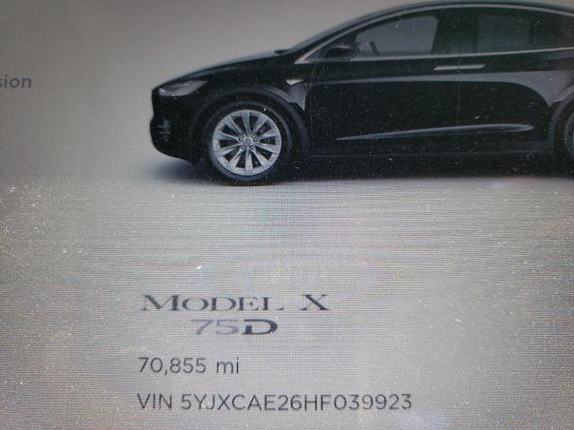 Photo 8 from auction – 2017 TESLA MODEL X with VIN 5YJXCAE26HF039923