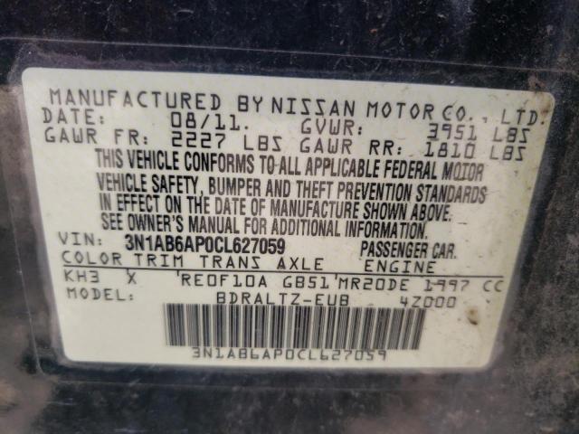 Photo 10 from auction – 2012 NISSAN SENTRA 2.0 with VIN 3N1AB6AP0CL627059
