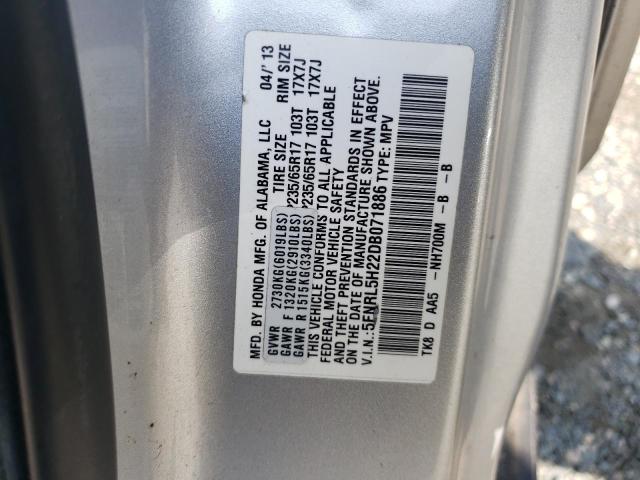 Photo 10 from auction – 2013 HONDA ODYSSEY LX with VIN 5FNRL5H22DB071886