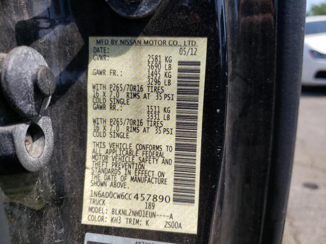 Photo 10 from auction – 2012 NISSAN FRONTIER S with VIN 1N6AD0CW6CC457890