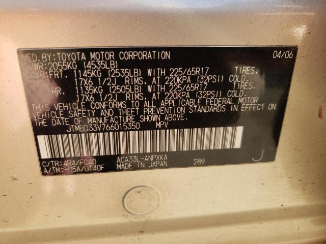 Photo 10 from auction – 2006 TOYOTA RAV4 with VIN JTMBD33V766015350
