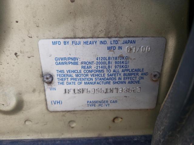 Photo 10 from auction – 2001 SUBARU FORESTER L with VIN JF1SF63561H738623