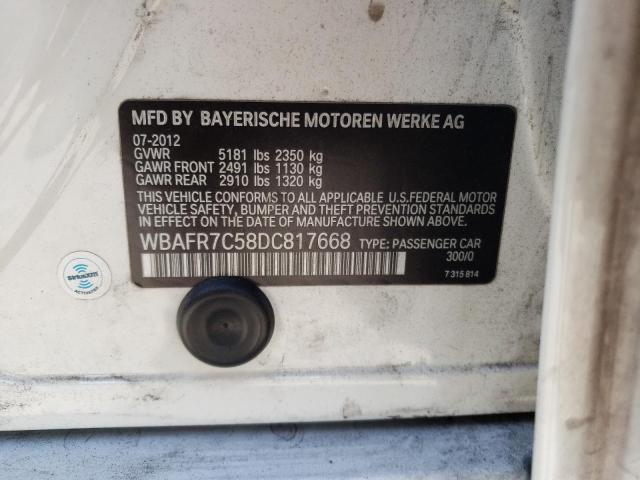 Photo 10 from auction – 2013 BMW 535 I with VIN WBAFR7C58DC817668