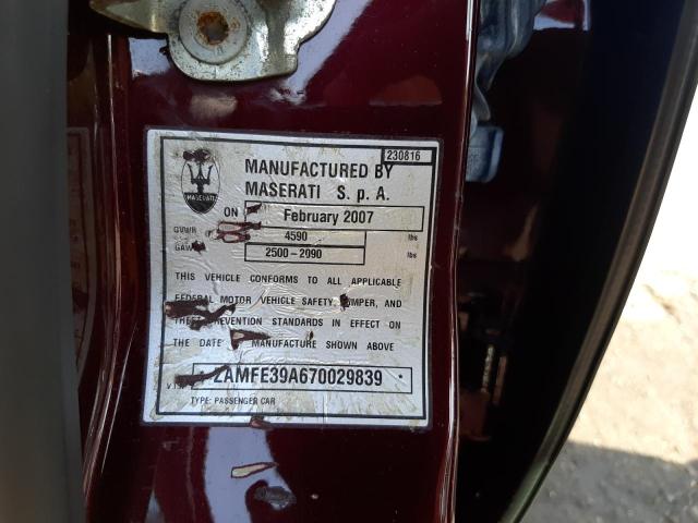 Photo 10 from auction – 2007 MASERATI QUATTROPOR with VIN ZAMFE39A670029839