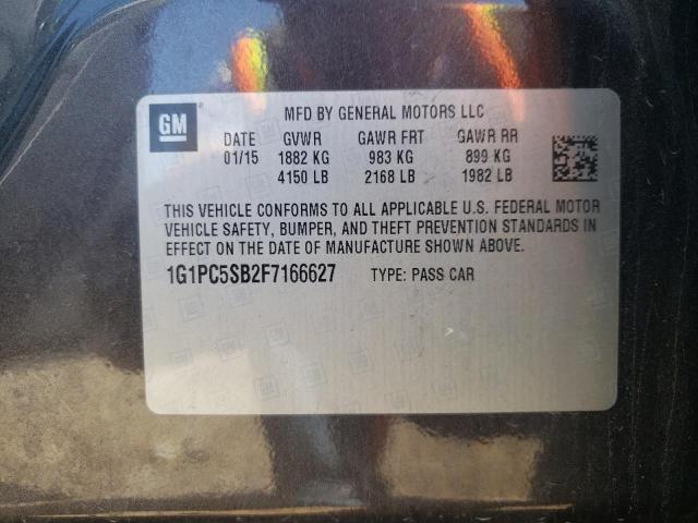 Photo 10 from auction – 2015 CHEVROLET CRUZE LT with VIN 1G1PC5SB2F7166627
