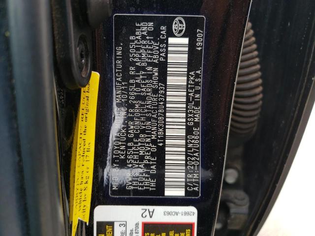 Photo 10 from auction – 2011 TOYOTA AVALON BAS with VIN 4T1BK3DB7BU437937