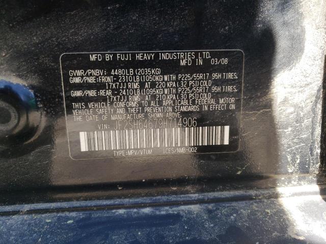 Photo 10 from auction – 2009 SUBARU FORESTER 2 with VIN JF2SH64679H714906