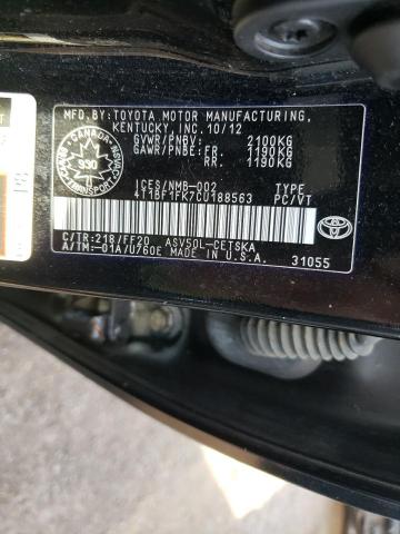 Photo 10 from auction – 2012 TOYOTA CAMRY BASE with VIN 4T1BF1FK7CU188563