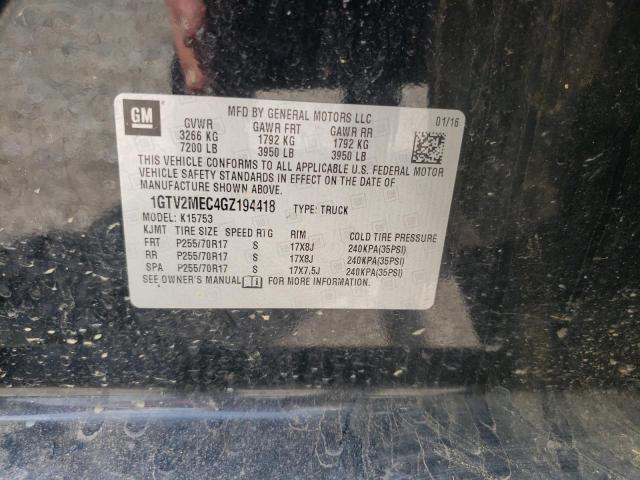 Photo 10 from auction – 2016 GMC SIERRA K15 with VIN 1GTV2MEC4GZ194418