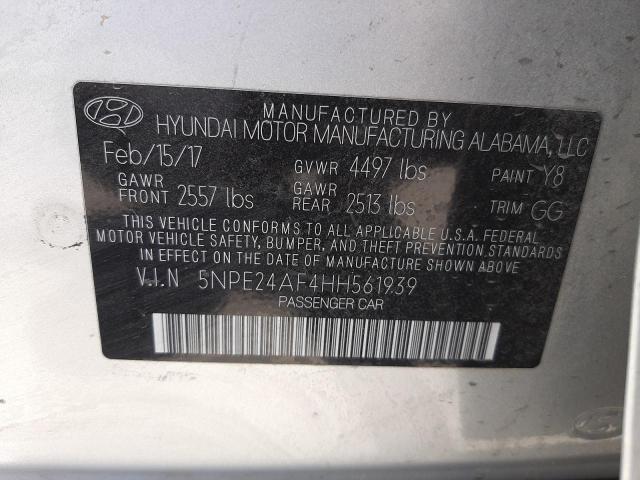 Photo 10 from auction – 2017 HYUNDAI SONATA SE with VIN 5NPE24AF4HH561939