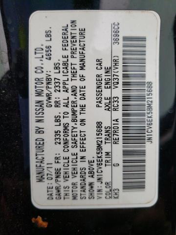 Photo 10 from auction – 2011 INFINITI G37 BASE with VIN JN1CV6EK5BM215688