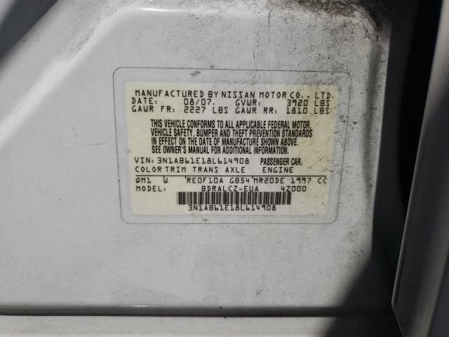 Photo 10 from auction – 2008 NISSAN SENTRA 2.0 with VIN 3N1AB61E18L614908