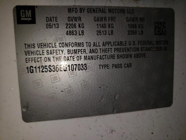 Photo 10 from auction – 2014 CHEVROLET IMPALA LT with VIN 1G1125S36EU107033