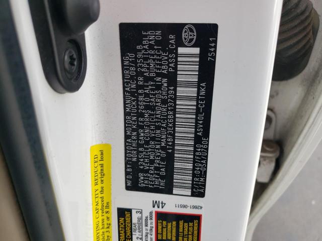 صورة رقم 10 من المزاد - 2011 TOYOTA CAMRY BASE مع VIN 4T4BF3EK6BR137394
