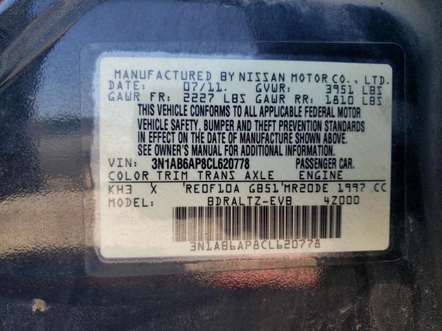 Photo 10 from auction – 2012 NISSAN SENTRA 2.0 with VIN 3N1AB6AP8CL620778