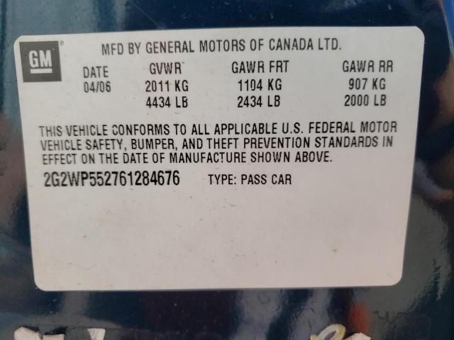 Photo 10 from auction – 2006 PONTIAC GRAND PRIX with VIN 2G2WP552761284676