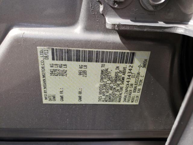 Photo 10 from auction – 2012 NISSAN ALTIMA BAS with VIN 1N4AL2AP4CN434342