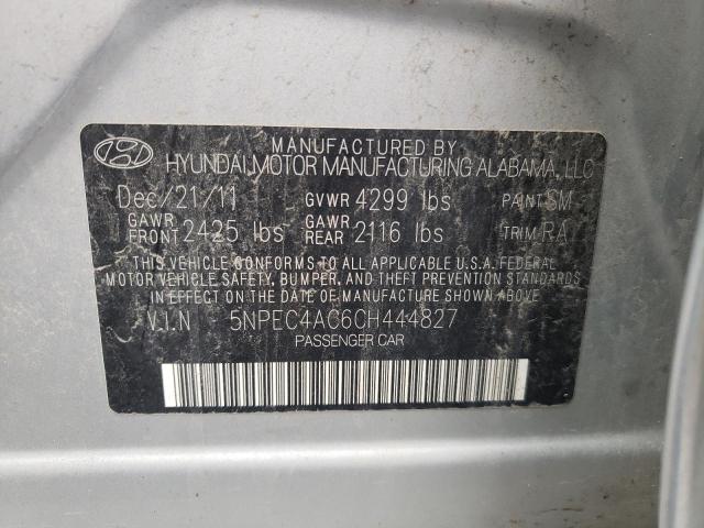 Foto 10 de la subasta – 2012 HYUNDAI SONATA SE con VIN 5NPEC4AC6CH444827