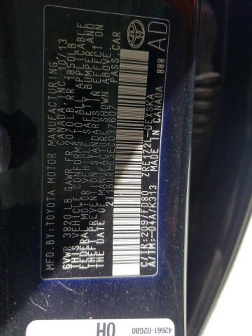 Photo 10 from auction – 2014 TOYOTA COROLLA L with VIN 2T1BURHE3EC037607