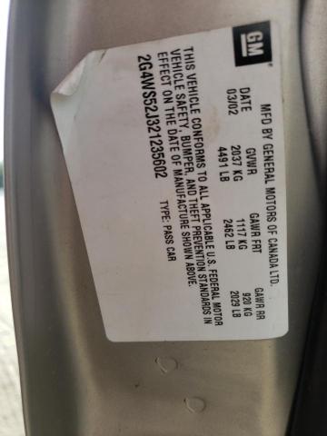 Foto 10 de la subasta – 2002 BUICK CENTURY CU con VIN 2G4WS52J321235602