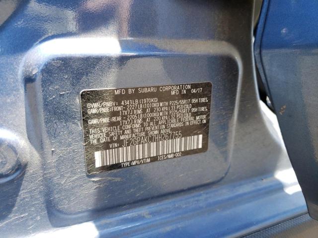 Photo 10 from auction – 2017 SUBARU CROSSTREK with VIN JF2GPAKC7HH267755