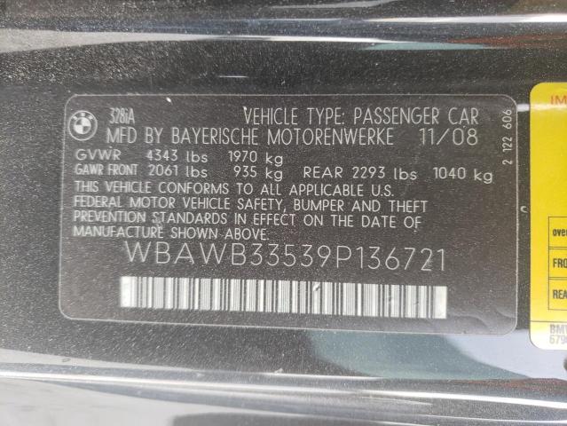 Photo 10 from auction – 2009 BMW 328 I with VIN WBAWB33539P136721