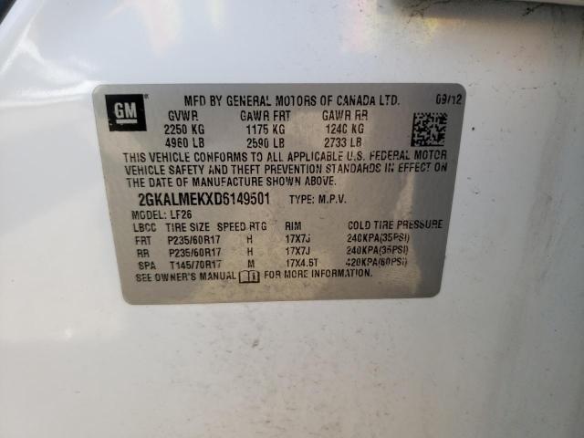 Photo 10 from auction – 2013 GMC TERRAIN SL with VIN 2GKALMEKXD6149501